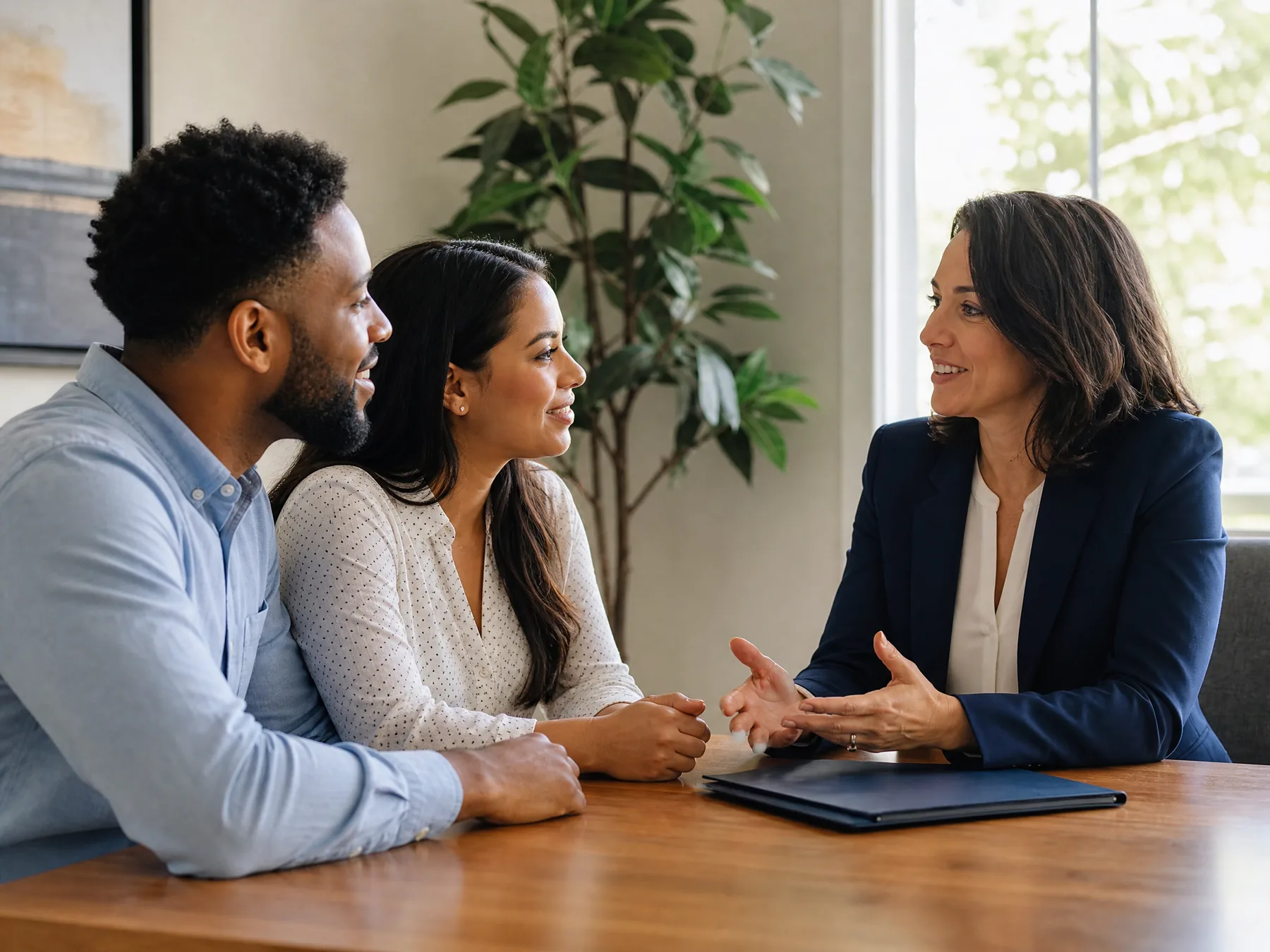 Advisor speaking with a couple about their protection options